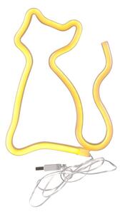 Kinkiet dla dzieci neonowy biały kot LED 3W USB-A bateria 3xAA Neon Polux