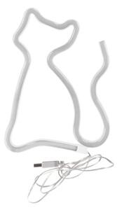 Kinkiet dla dzieci neonowy biały kot LED 3W USB-A bateria 3xAA Neon Polux