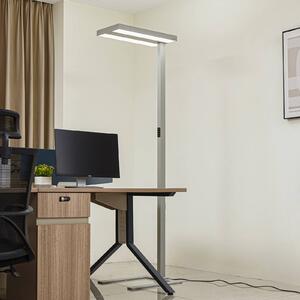 Lampa stojąca Logan Ultra HCL Arcchio, możliwość ściemniania, aluminiowy / szary / cynkowy, biuro, aluminium, nowoczesny