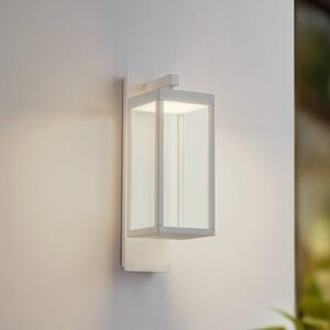 Kinkiet zewnętrzny LED Ferdinand Lucande, biały / opal, aluminium, nowoczesny