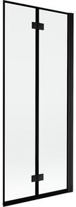 Mexen Mist parawan nawannowy 2-skrzydłowy prawy 80 x 150 cm, czarna ramka, czarny - 8A9-080-002-70-70-P