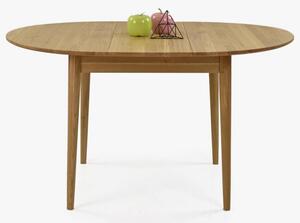 Okrągły składany stół wykonany z litego dębu Scandi 100 cm