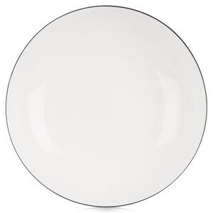 Talerz obiadowy głęboki porcelanowy biały DECORA 20 cm, 600 ML