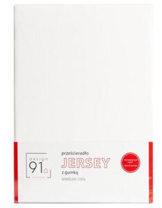 Prześcieradło EUROFIRANY Jersey D91 z gumką 240 x 220 cm Biały