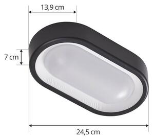 Lindby - Niniel Oval LED Lampa Sufitowa Ogrodowa Black/White Lindby