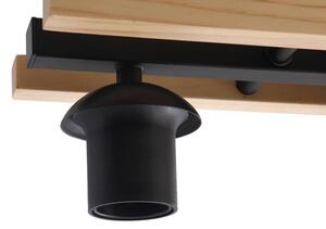 Lindby - Maite 3 Lampa Sufitowa Black/Wood/Amber Lindby