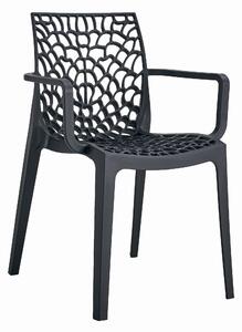 Czarne plastikowe krzesło OKIN