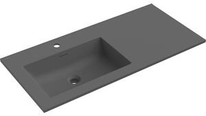 Mexen Otis umywalka wpuszczana w blat lewa 101 x 46,5 cm, czarna mat - 25181071L
