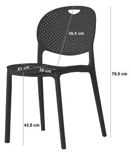 Krzesło plastikowe LUMA białe