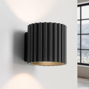 Kinkiet RIBLA SOLLUX LIGHTING, możliwość ściemniania, czarny, salon / jadalnia, aluminium