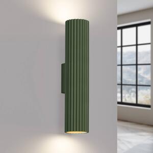 Kinkiet ALORA SOLLUX LIGHTING, możliwość ściemniania, zielony, salon / jadalnia, aluminium