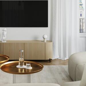 Lampa stołowa ORBI SOLLUX LIGHTING, kremowy / amber, salon / jadalnia, aluminium