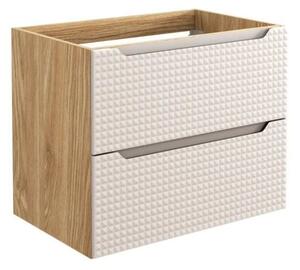 Szafka pod umywalkę LUXOR BEIGE 82-70-2S 70cm dąb olejowany/beżowa