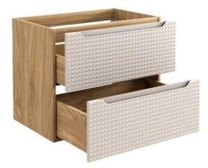 Szafka pod umywalkę LUXOR BEIGE 82-70-2S 70cm dąb olejowany/beżowa