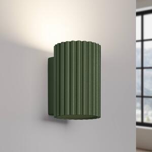 Kinkiet ALORA SOLLUX LIGHTING, możliwość ściemniania, zielony, salon / jadalnia, aluminium