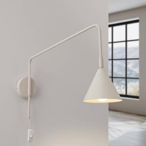 Kinkiet LYS SOLLUX LIGHTING, kremowy / amber, salon / jadalnia, metal, skandynawski