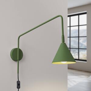 Kinkiet LYS SOLLUX LIGHTING, zielony, salon / jadalnia, metal, skandynawski
