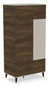 Szafa dwudrzwiowa RANDOM 2 S-1 90cm orzech/kaszmirowa