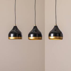 Lampa wisząca Yildo Opviq, możliwość ściemniania, czarny, salon / jadalnia, metal, nowoczesny