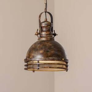 Lampa wisząca Saglam Opviq, możliwość ściemniania, brązowy / mosiężny, salon / jadalnia, metal, vintage