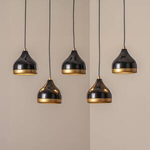 Lampa wisząca Yildo Opviq, możliwość ściemniania, czarny, salon / jadalnia, metal, nowoczesny