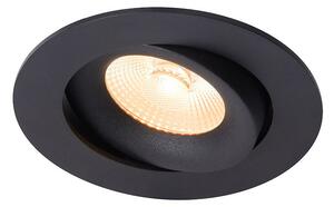 Czarne oczko sufitowe Aliki - zintegrowany LED