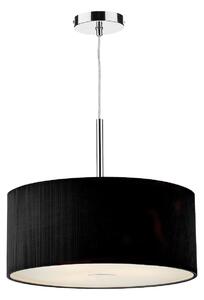 Czarna lampa ZARAGOZA - 60cm, mleczny dyfuzor