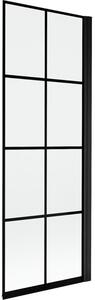 Mexen Mist parawan nawannowy 1-skrzydłowy prawy 70 x 150 cm, czarna kratka, czarny - 8A9-070-001-70-77-P