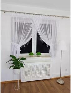 Firana siateczkowa z koralikami 400x150 cm