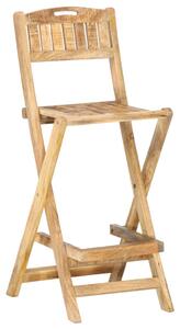 Składane krzesła barowe do ogrodu, 2 szt., lite drewno mango