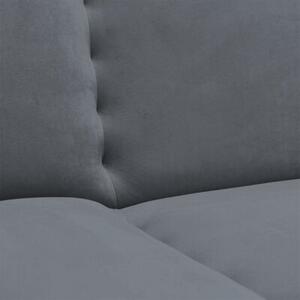 Sofa Kanapa RozkÅadana z FunkcjÄ Spania Wersalka Dwuosobowa Szara PIANO