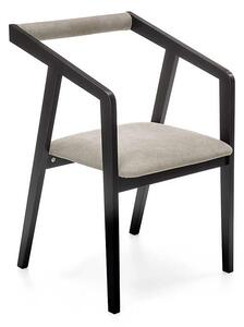 Nowoczesne czarno-szare krzesło tapicerowane - Rutox