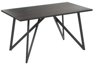 Industrialny stół do jadalni MDF blat metalowe nogi 140 x 80 cm czarny Annika Beliani
