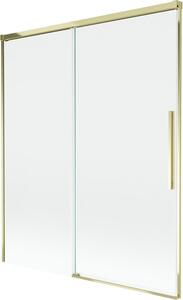 Mexen Rox parawan nawannowy 2-skrzydłowy rozsuwany 140 x 150 cm, transparent, złoty - 8C9-140-001-50-00