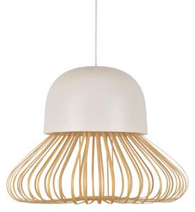 Lampa Wisząca Forestier, Anemos, ściemnialny, biały, jadalnia, bambus, design