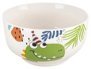 Kubek z miseczką dla dziecka porcelanowy dinozaur 2 el
