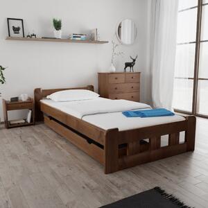 Łóżko Naomi podwyższone 90 x 200 cm, dąb Stelaż: Ze stelażem listwowym elastycznym, Materac: Bez materaca