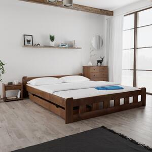 Łóżko Naomi podwyższone 180 x 200 cm, dąb Stelaż: Ze stelażem listwowym elastycznym, Materac: Bez materaca