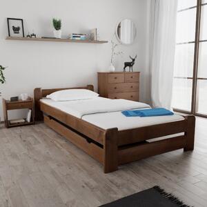 Łóżko Emily 90 x 200 cm, dąb Stelaż: Ze stelażem listwowym elastycznym, Materac: Materac Somnia 17 cm
