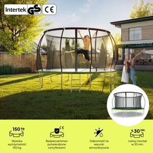 Trampolina ogrodowa z siatką wewnętrzną dla dzieci z drabinką 14FT 435cm Zipro Jump Pro Premium