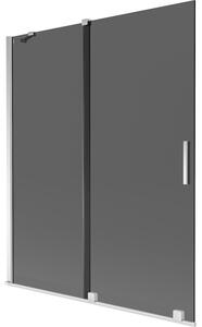 Mexen Velar parawan nawannowy 2-skrzydłowy rozsuwany 140 x 150 cm, grafit, chrom - 896-140-000-41-01