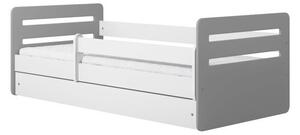 Łóżko dziecięce TOMI MIX 180x80 białe/szare bez szuflady/bez materaca