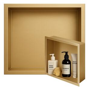 Półka łazienkowa wnękowa HYDROSAN IGA-GL-30X20X10 Złoty szczotkowany 30x20x10 cm