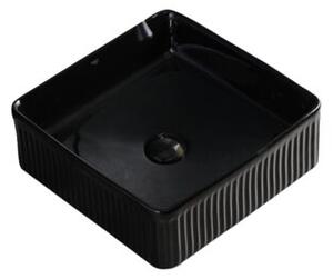 Umywalka nablatowa HYDROSAN AURA-BL-375 Kwadratowy Czarny ryflowany