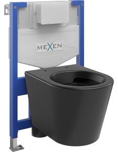 Mexen zestaw podtynkowy WC stelaż Fenix XS-F z miską WC Rico, czarny mat - 6803372XX85
