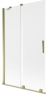 Mexen Velar parawan nawannowy 2-skrzydłowy rozsuwany 110 x 150 cm, szron, złoty - 896-110-000-31-50