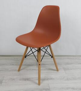 Krzesło Enzo Dsw Paris bukowe nogi ceglane
