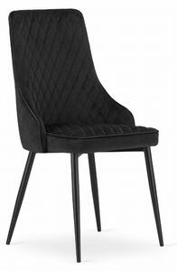 Krzesło Dante welurowe velvet aksamit czarne
