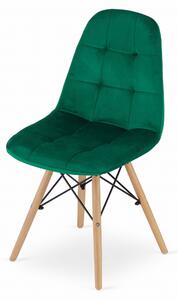 Krzesło Westa Paris welurowe velvet zielone