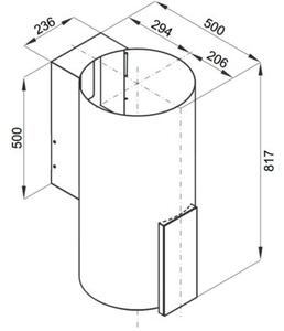 Okap GLOBALO Roxano 39.1 Inox 485m3/h 63dB klasa B